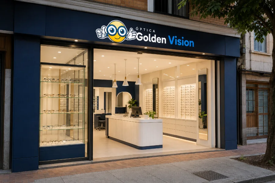Fachada de Óptica Golden Vision