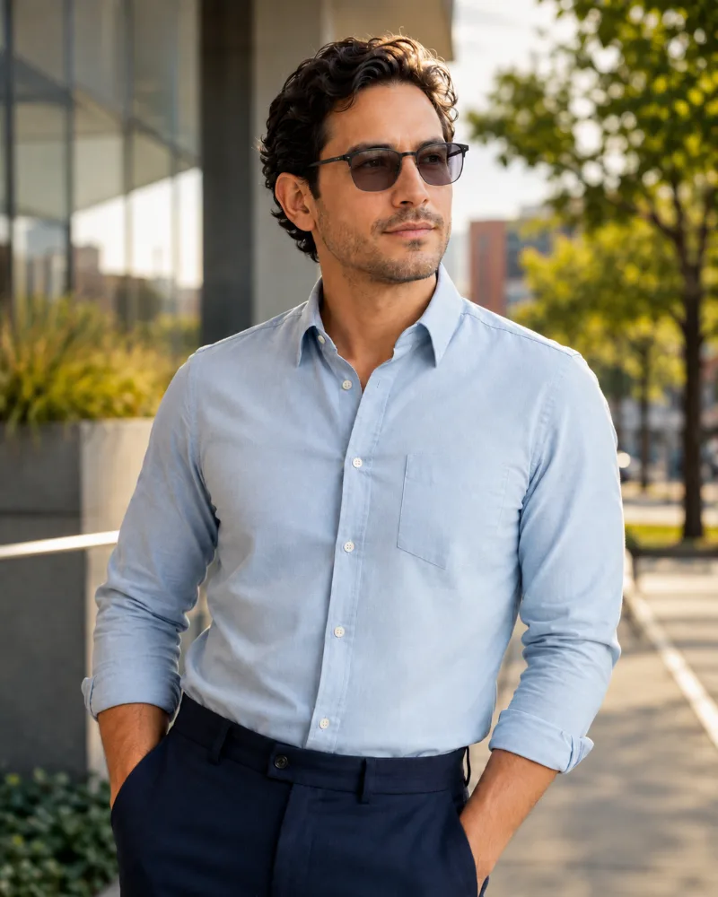 Los mismos lentes en estado oscuro, en exterior